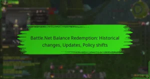 Battle.Net Balance Redemption: Historical changes, Updates, Policy shifts