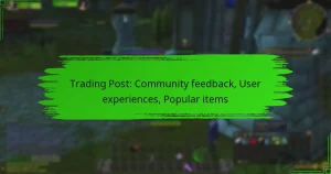 Trading Post: Community feedback, User experiences, Popular items