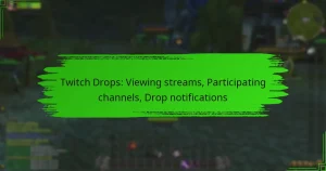 Twitch Drops: Viewing streams, Participating channels, Drop notifications