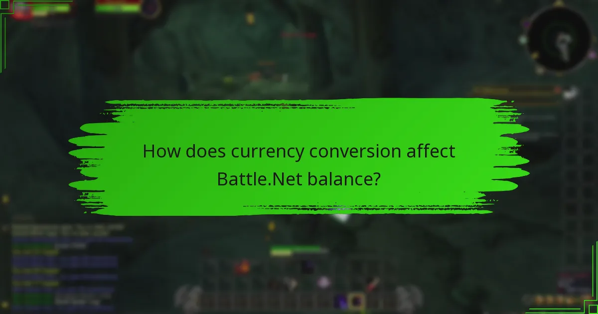 How does currency conversion affect Battle.Net balance?